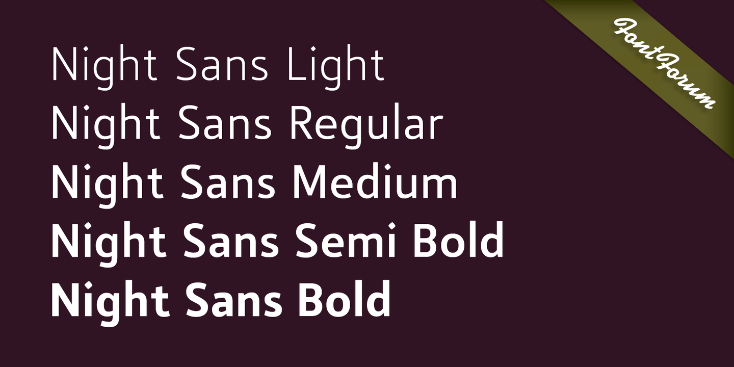 Example font Night #1